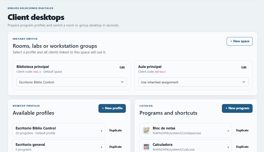 Profiles and restrictions