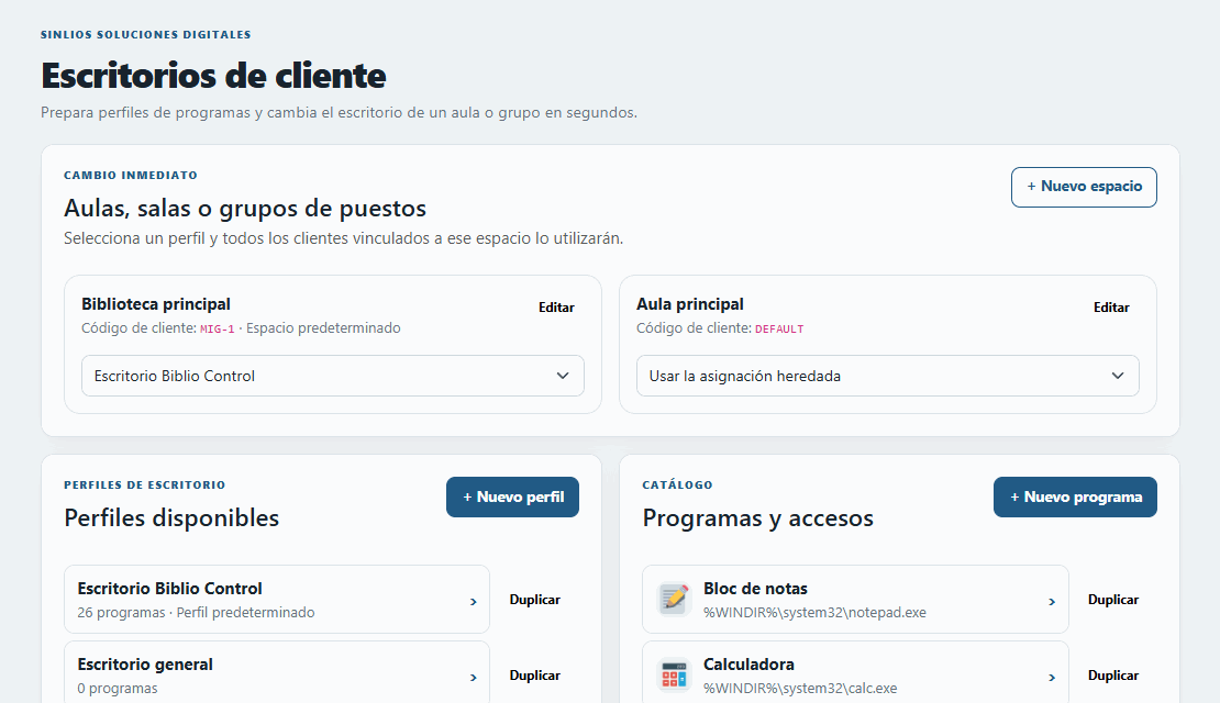 Perfiles y restricciones de uso